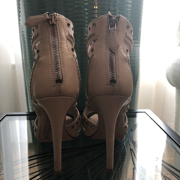 Miu Miu High Heels Sandals Leather Lace Up - Picture 5 of 8